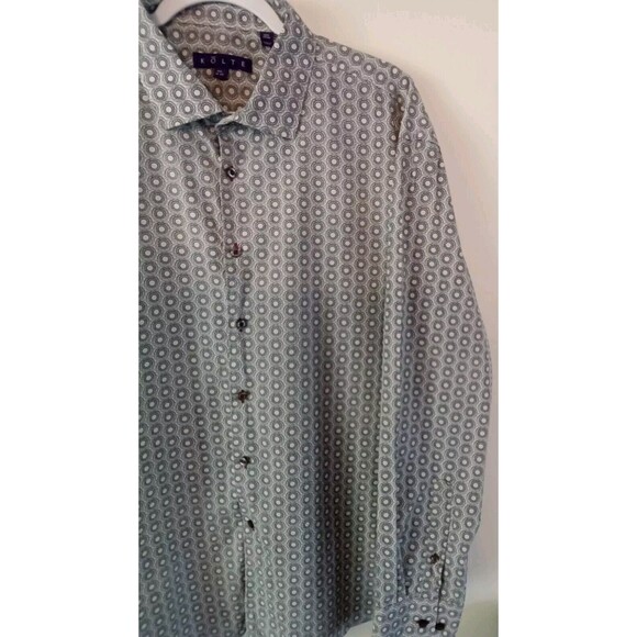 Kolte Men's Shirt Size XXL 18.5 Long Sleeve Button Geometric Cotton - Picture 6 of 8